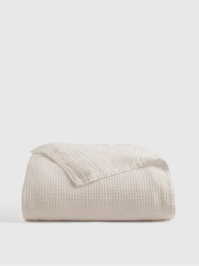 Quince Organic Ribbed Cotton Coverlet Set Size King/Cal King NWOT